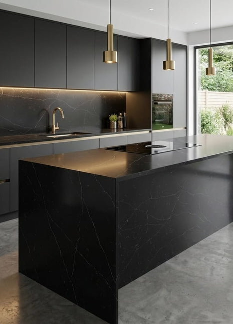 Dark Osier quartz slab