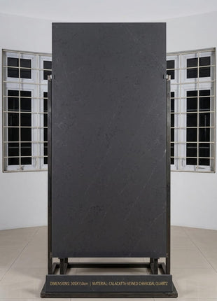 Dutch Grey quartz slab installed