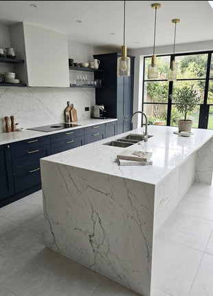 Qianshan Snow quartz slab